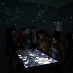 Opening Reception for Kota: Digital Excavations in African Art Pulitzer Arts Foundation, 2015 Photograph by Carly Ann Faye